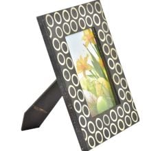 Handmade Black and White Designer Bone Inlay Photo Frame
