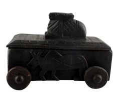 Handcrafted Old Nandi Wooden Box For Storage Highly Collectible
