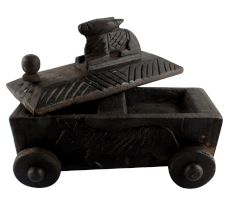 Vintage Handcrafted Old Nandi Wooden Spice Box Highly Collectible