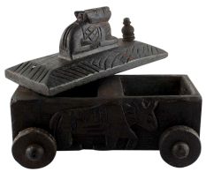 Decorative Nandi Wooden Box Old Collectable