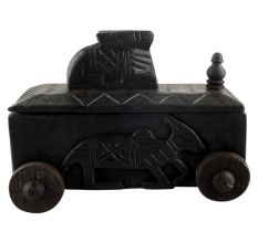 Old Nandi Wooden Box Indian Handicraft