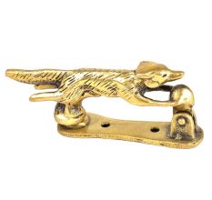 Handmade Brass Running Fox Animal Door Knocker