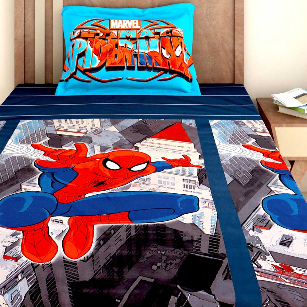 Bombay Dyeing Disney Kids Bedsheet : Ultimate Spider Man