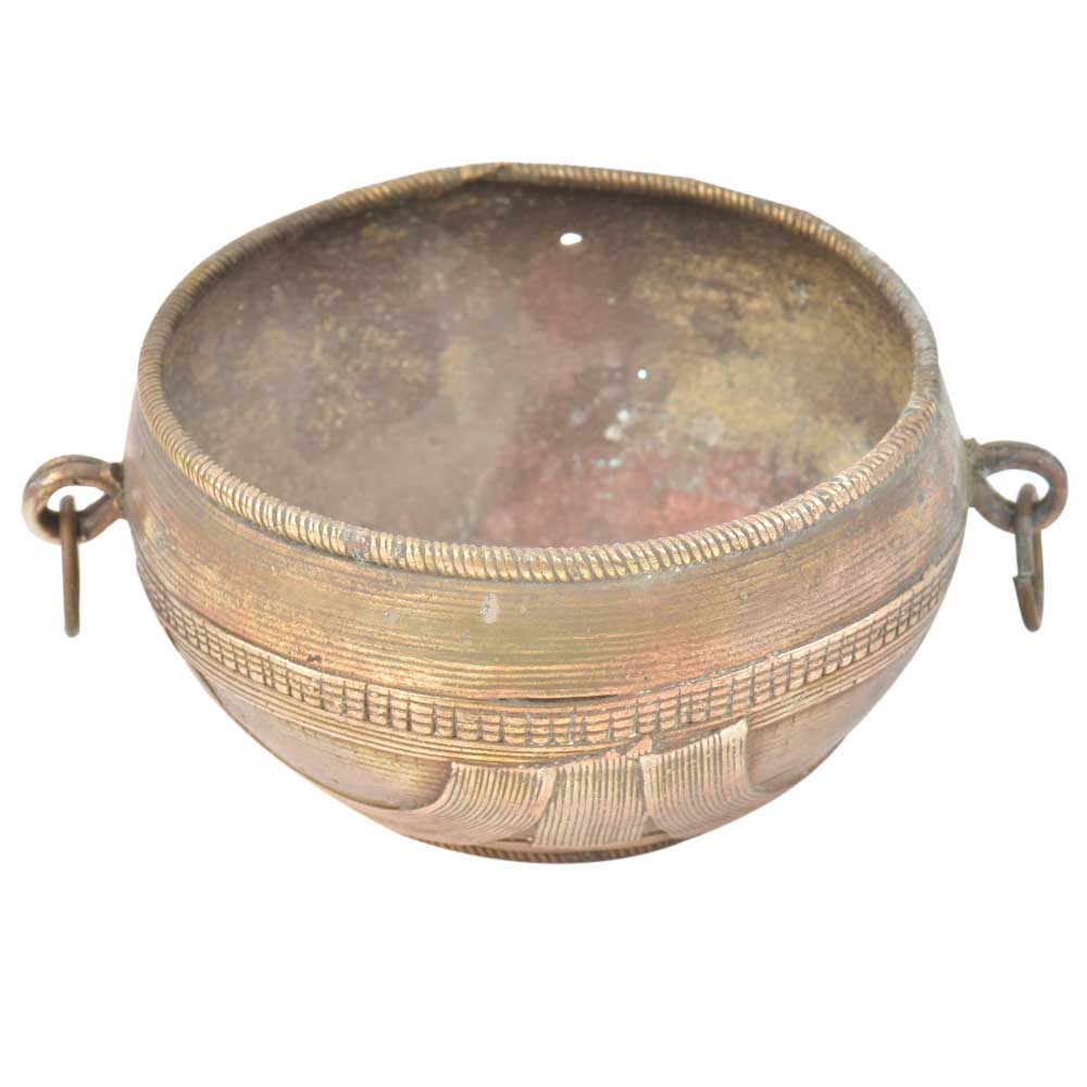 Brass Hand Carved Rice Bowl Rice Serving Bowl