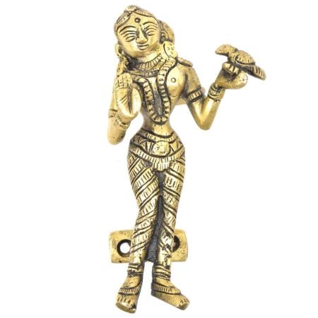 Brass Goddess with a Bird Door Handle