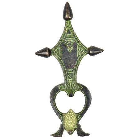 Patina Rich Brass Tribal Symbol Bottle Opener