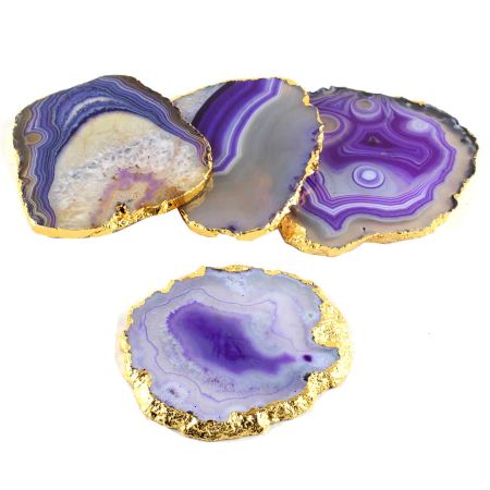 Purple Agate Coasters Online Set of 4 Pieces