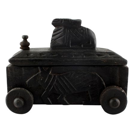 Hand Made Old Decorative Nandi Wooden Box