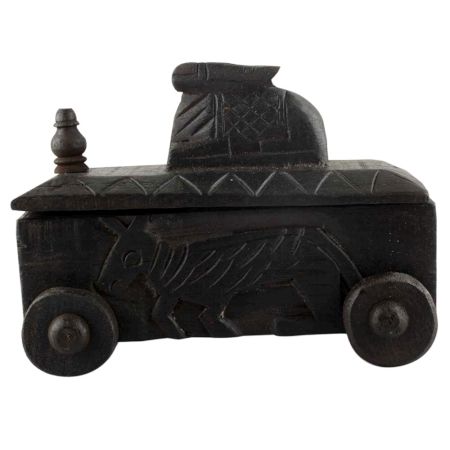 Nandi Wooden Spice Box Indian Handicraft