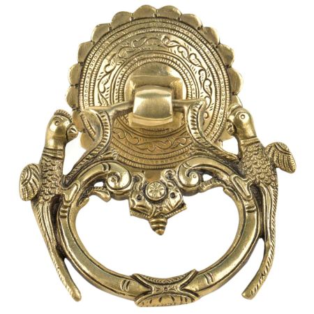 Ornate Brass Peacock Door Knocker