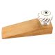 White Etched Ceramic Floral Door Stopper