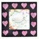 Handpainted Pink Hearts Photo Frame