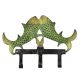 Decorative Paired 3 Brass Fish Wall Hook With Patina
