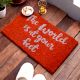 SWHF Premium Coir and Rubber Quirky Design Door and Floor Mat : The World is at your feet