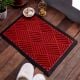 SWHF Premium Poly Propylene and Rubber Quirky Design Door and Floor Mat : Red Diamond