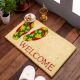 SWHF Premium Coir and Rubber Quirky Design Door and Floor Mat  : Flip-Flop Welcome