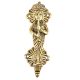 Brass Standing Goddess Playing A Musical Instrument Door Handle