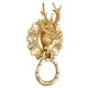 Handecor Brass Reindeer Head Door Knocker In Gold Finish