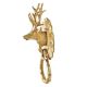 Handecor Brass Reindeer Head Door Knocker In Gold Finish
