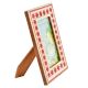 Orange Pattern On White Bone Photo Frame