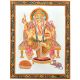 Handmade Miniature painting of â€œLord Ganeshaâ€ on silk cloth