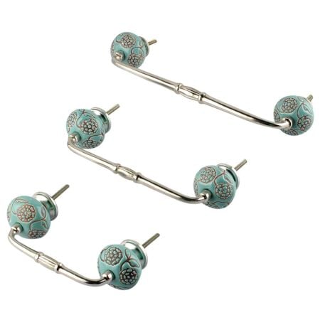 Brown Marigold Ceramic Floral Bridge Handle