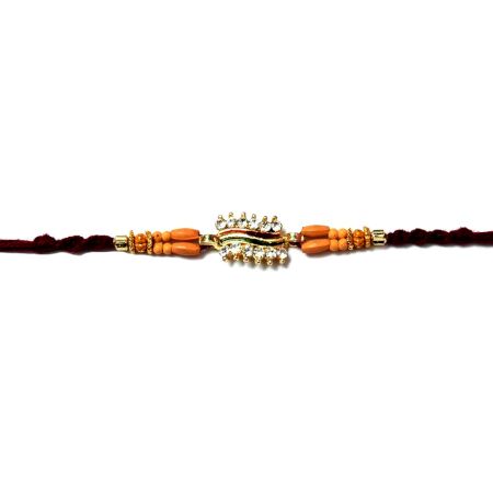 Traditional Rakhi with Diamonds and Beads