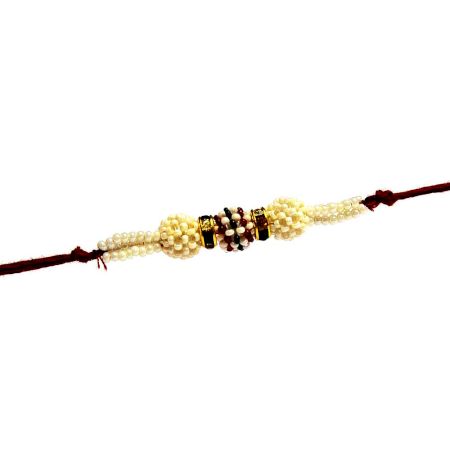 Handcrafted Pearls Rakhi