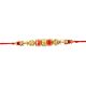 Beautiful Red-White Crystal Rakhi with Diamonds