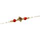 Red Crystal Rakhi Red-White Diamonds