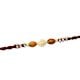 Handcrafted Rakhi with Pearls and Sandalwood Beads