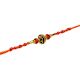 Red Rakhi with Meenakari and Red Crystal Beads