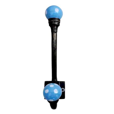 Turquoise Dot Iron Hooks-EHG-09