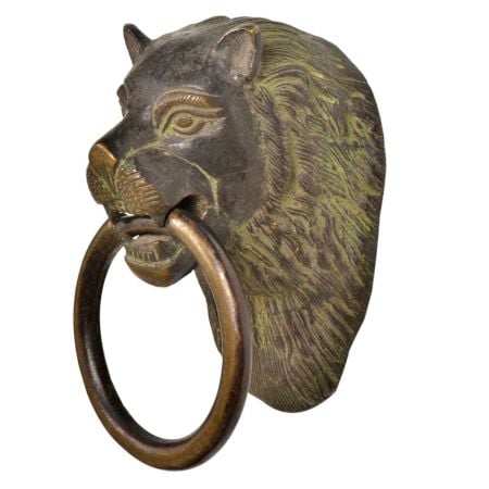 Brass Handcrafted Lion Head Door Knocker
