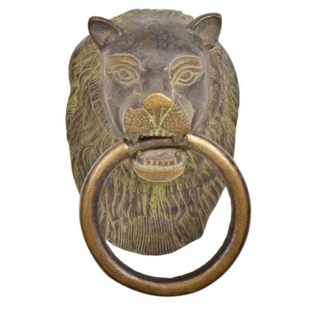 Brass Handcrafted Lion Head Door Knocker