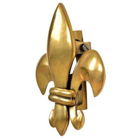 Vintage Brass French Flower Basket Door Knocker