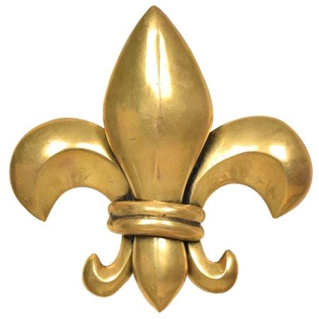 Vintage Brass French Flower Basket Door Knocker