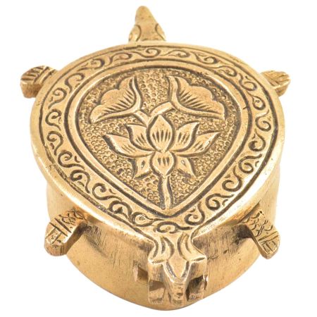 Brass Tortoise Turtle Shaped Sindoor Kumkum Box