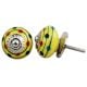 Yellow Stripes Dotted Ceramic Knob