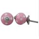 Pink Small White Ceramic Knob