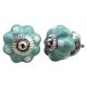 Sea Green White Polka Dotted Melon Knob