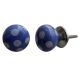 Slate Blue Ceramic Small Polka Knob
