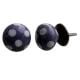 Purple White Polka Dot Small Ceramic Knob
