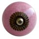Pink Crackle Cabinet Knob