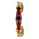 Amber Cut Glass Golden Thin Small Door Handle