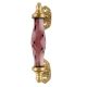Purple Cut Glass Golden Thin Small Door Handle