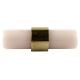 Milky White Resin And Brass Tube Cabinet Knob