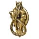 Handmade Brass Demon Two Elephants Ram Head Door Knocker