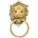 Handmade Brass Lion Head Ring Door Knocker