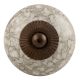 White Marble Ceramic Floral Cabinet Knobs